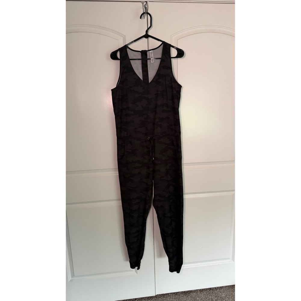 Kyodan Outdoor Womens Camo Sleeveless Jumpsuit V-Neck Drawstring Waist Small